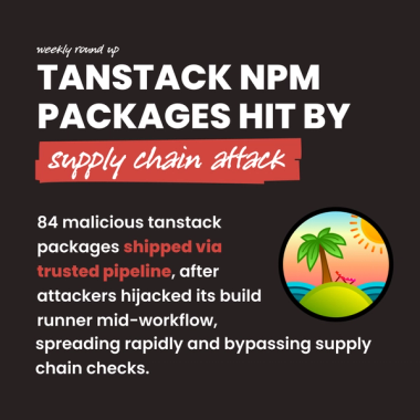 TanStack npm packages hit by supply chain attack. 84 malicious tanstack packages shipped via trusted pipeline, after attackers hijacked its build runner mid-workflow, spreading rapidly and bypassing supply chain checks. TanStack npm packages hit by supply chain attack. 84 malicious tanstack packages shipped via trusted pipeline, after attackers hijacked its build runner mid-workflow, spreading rapidly and bypassing supply chain checks.
