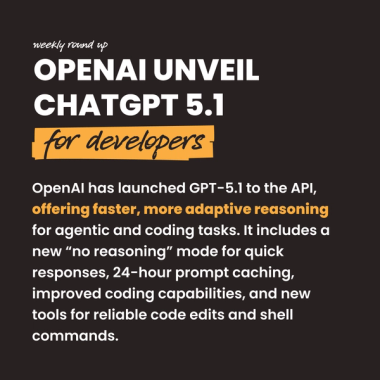 OpenAI unveil ChatGPT 5.1 for developers