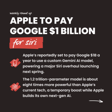 Apple to pay Google $1 billion for Siri