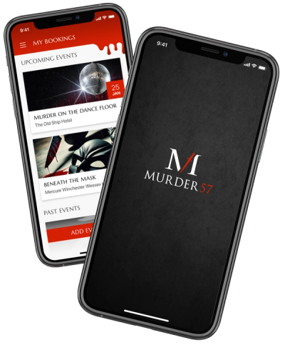 Murder 57 case study mockups Murder 57 case study mockups