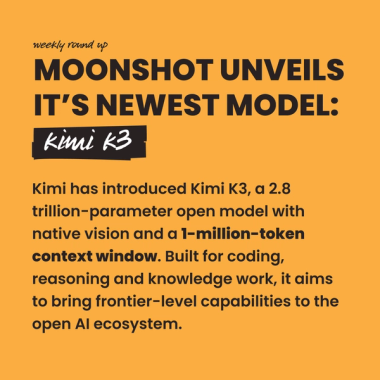moonshot unveils it’s newest model: kimi k3. Kimi has introduced Kimi K3, a 2.8 trillion-parameter open model with native vision and a 1-million-token context window. Built for coding, reasoning and knowledge work, it aims to bring frontier-level capabilities to the open AI ecosystem. moonshot unveils it’s newest model: kimi k3. Kimi has introduced Kimi K3, a 2.8 trillion-parameter open model with native vision and a 1-million-token context window. Built for coding, reasoning and knowledge work, it aims to bring frontier-level capabilities to the open AI ecosystem.