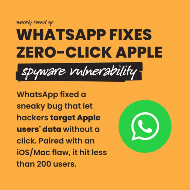 Whatsapp fixes zero-click Apple spyware vulnerability