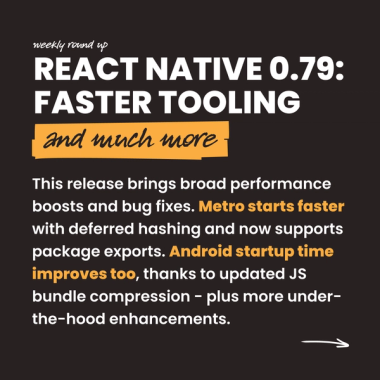 React Native 0.79: Faster tooling and much more React Native 0.79: Faster tooling and much more
