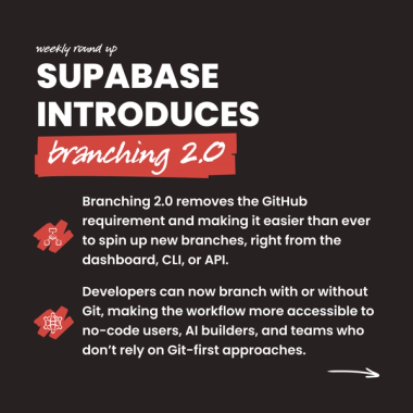 Supabase introduces branching 2.0