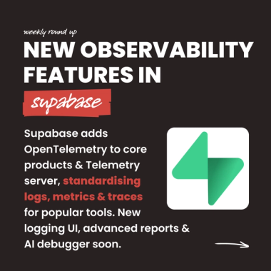 New observability features in Supabase