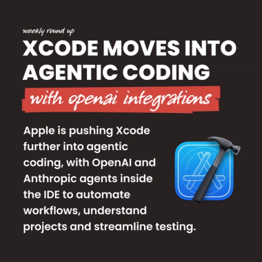 xcode moves into agentic coding with openai integrations. Apple is pushing Xcode further into agentic coding, with OpenAI and Anthropic agents inside the IDE to automate workflows, understand projects and streamline testing. xcode moves into agentic coding with openai integrations. Apple is pushing Xcode further into agentic coding, with OpenAI and Anthropic agents inside the IDE to automate workflows, understand projects and streamline testing.
