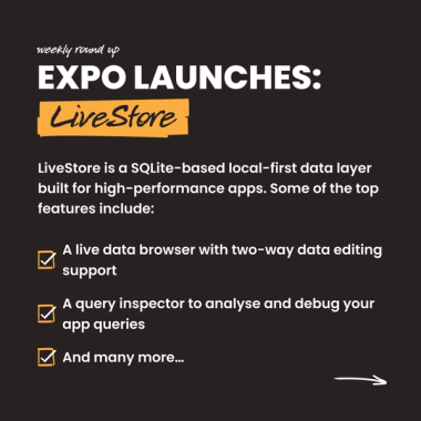 Expo launches: LiveStore