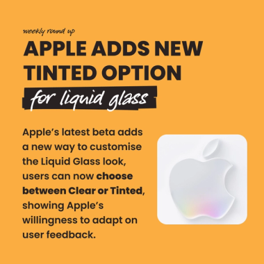 Apple adds new tinted option for Liquid Glass Apple adds new tinted option for Liquid Glass