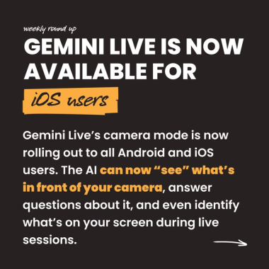 Gemini live is now available for iOS users
