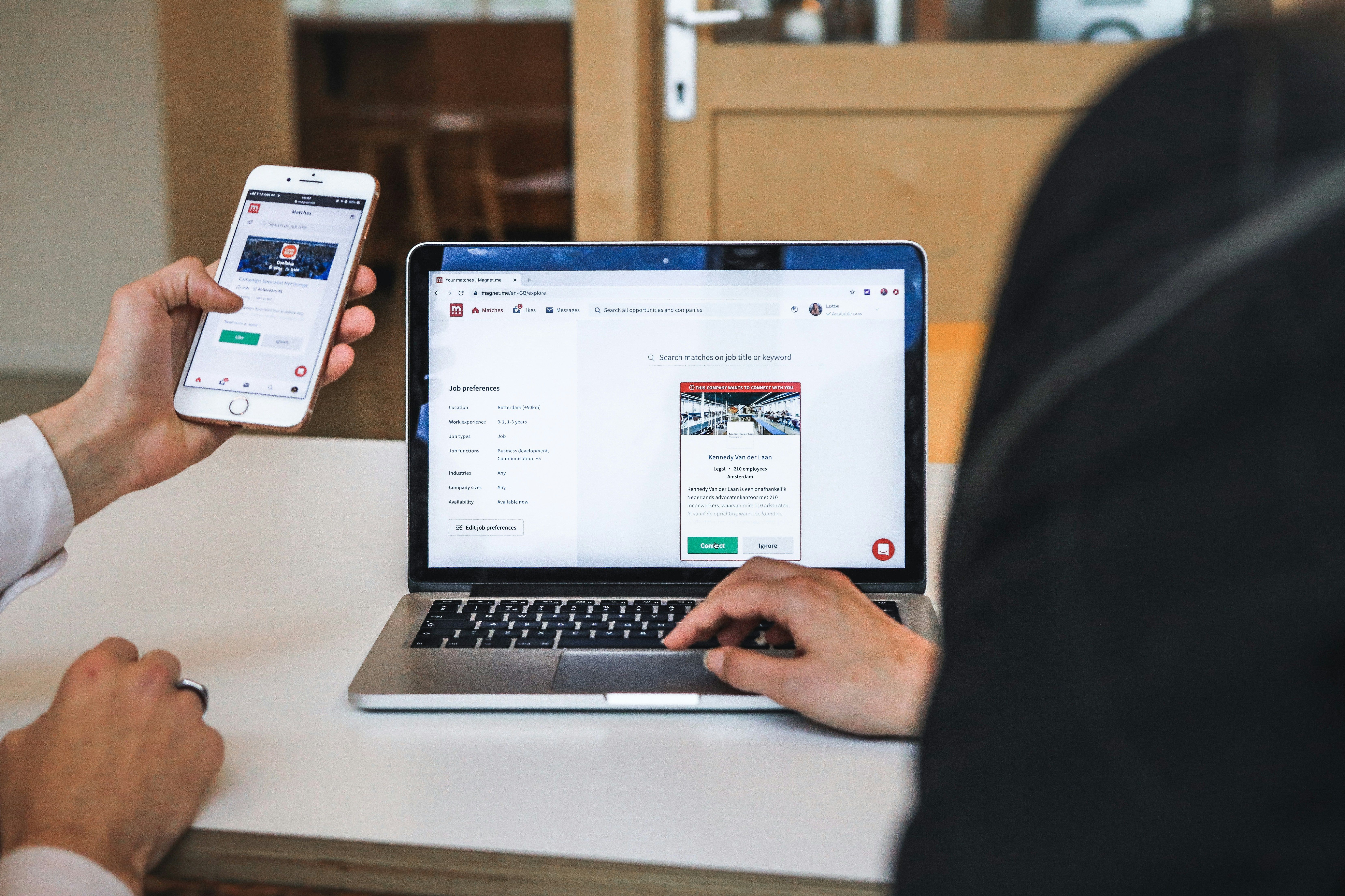 mobile and web app