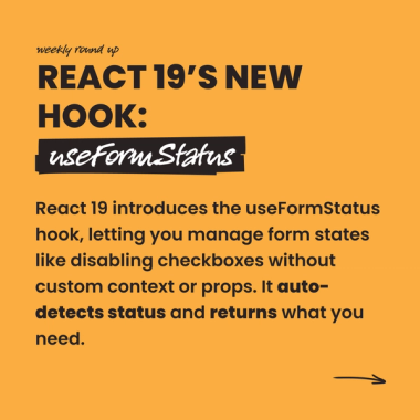 React 19's new hook: useFormStatus