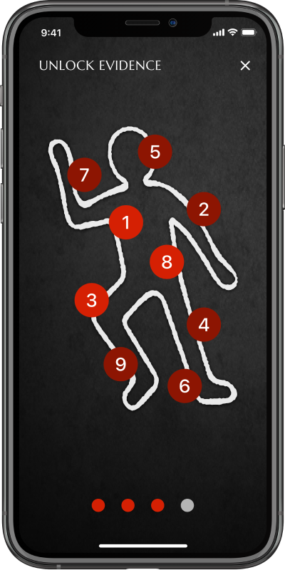 Murder 57 case study mockups Murder 57 case study mockups