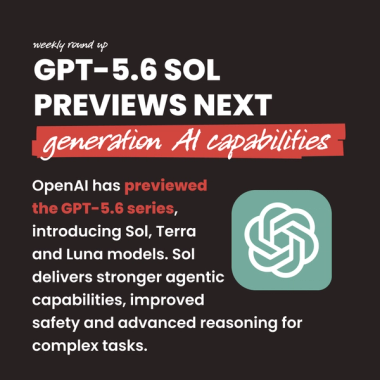GPT-5.6 Sol previews next generation AI capabilities. OpenAI has previewed the GPT-5.6 series, introducing Sol, Terra and Luna models. Sol delivers stronger agentic capabilities, improved safety and advanced reasoning for complex tasks. GPT-5.6 Sol previews next generation AI capabilities. OpenAI has previewed the GPT-5.6 series, introducing Sol, Terra and Luna models. Sol delivers stronger agentic capabilities, improved safety and advanced reasoning for complex tasks.