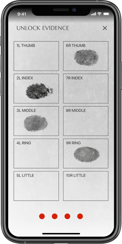 Murder 57 case study mockups Murder 57 case study mockups