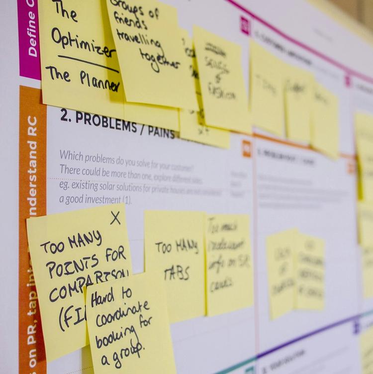 User experience planning board - The Distance