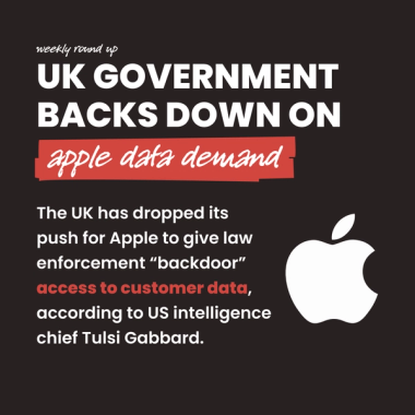 UK Government backs down on Apple data demand
