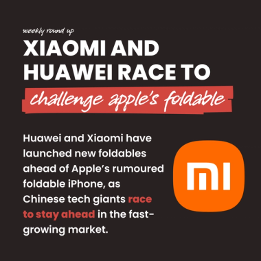 Xiaomi and Huawei race to challenge apple’s foldable. Huawei and Xiaomi have launched new foldables ahead of Apple’s rumoured foldable iPhone, as Chinese tech giants race to stay ahead in the fast-growing market. Xiaomi and Huawei race to challenge apple’s foldable. Huawei and Xiaomi have launched new foldables ahead of Apple’s rumoured foldable iPhone, as Chinese tech giants race to stay ahead in the fast-growing market.