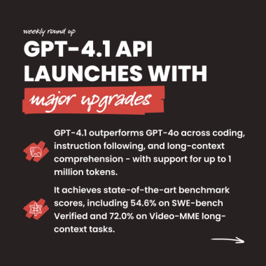 GPT-4.1 API launches with major upgrades GPT-4.1 API launches with major upgrades