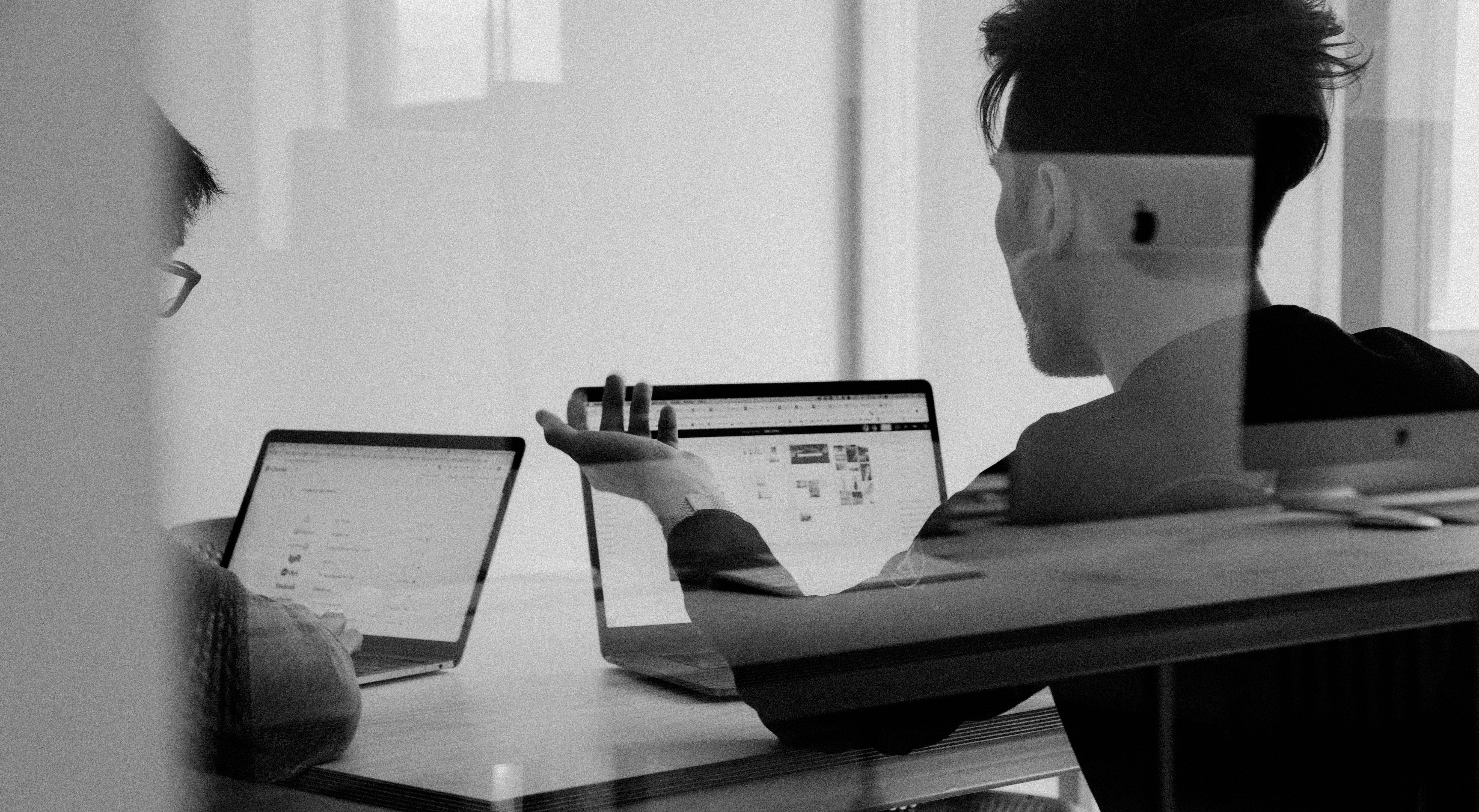 Your agency - having a meeting on laptops - The Distance
