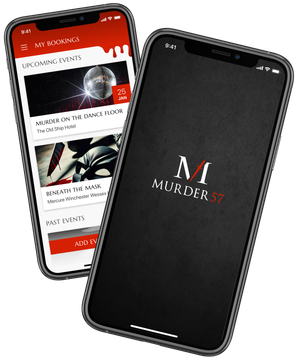 Murder 57 case study mockups Murder 57 case study mockups