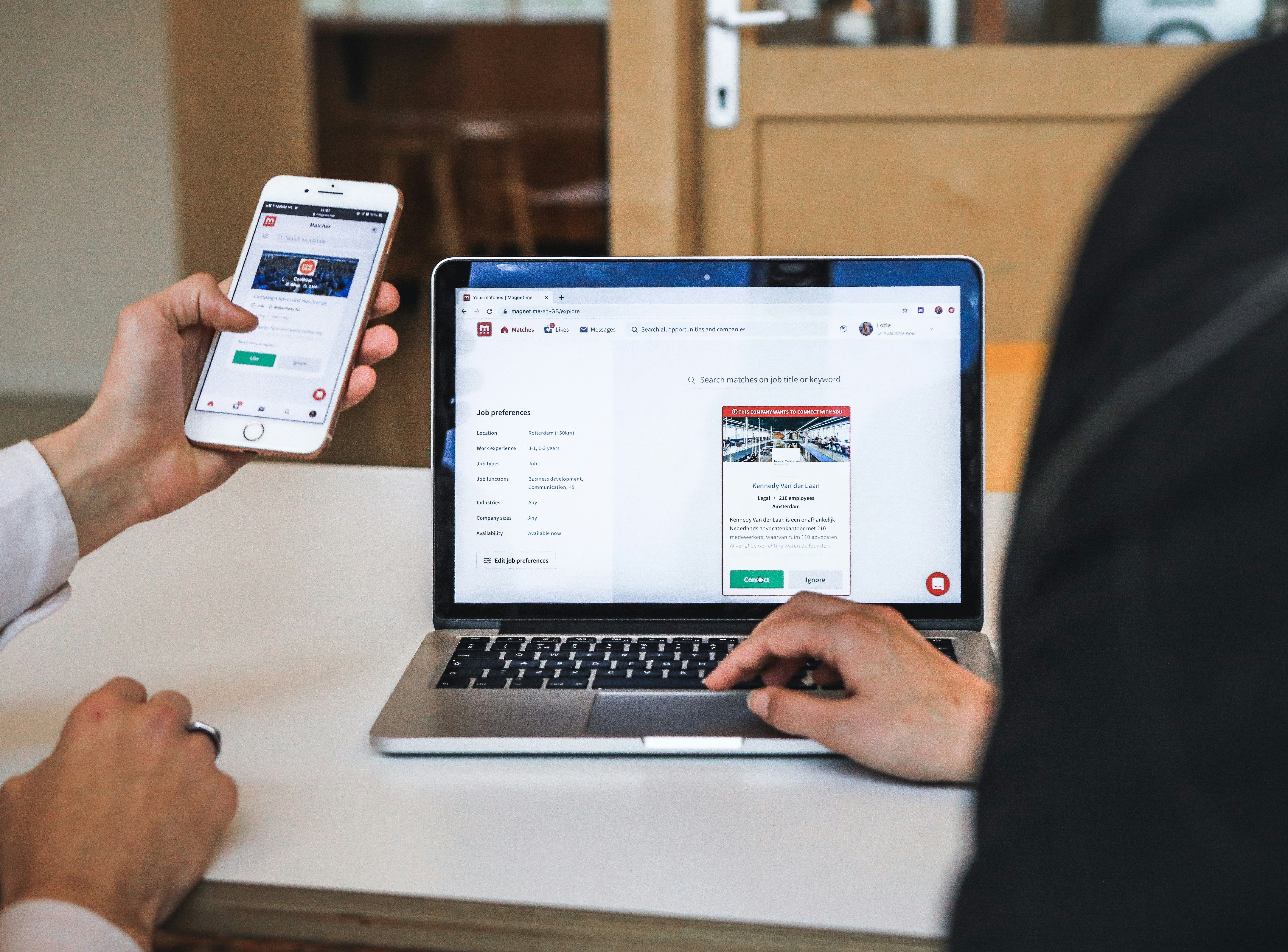 mobile and web app