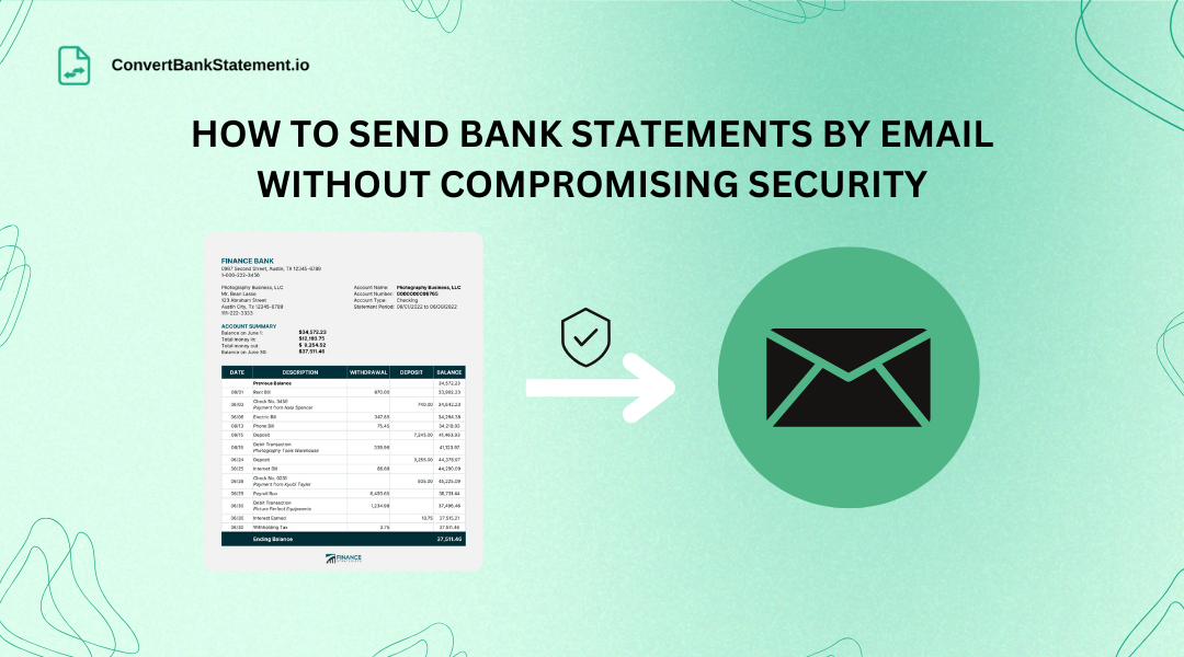 Send bank statements by email 