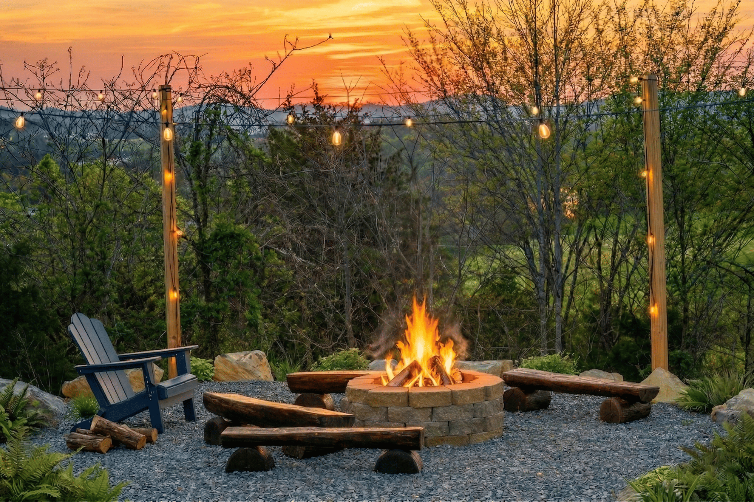 Stunning sunset view from Sojourn Camp at Sojourn Lodging