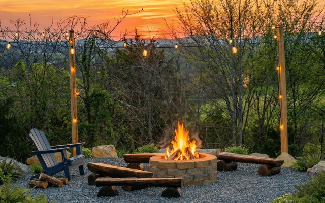 Stunning sunset view from Sojourn Camp at Sojourn Lodging