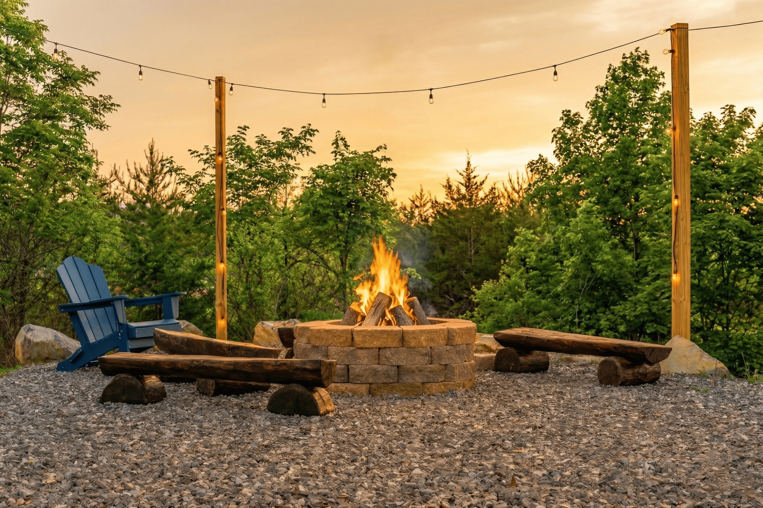 Stunning sunset view from Sojourn Camp at Sojourn Lodging