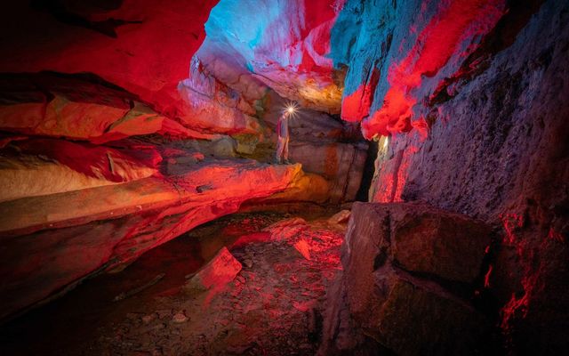 Interior details of The Cave at Sojourn Lodging