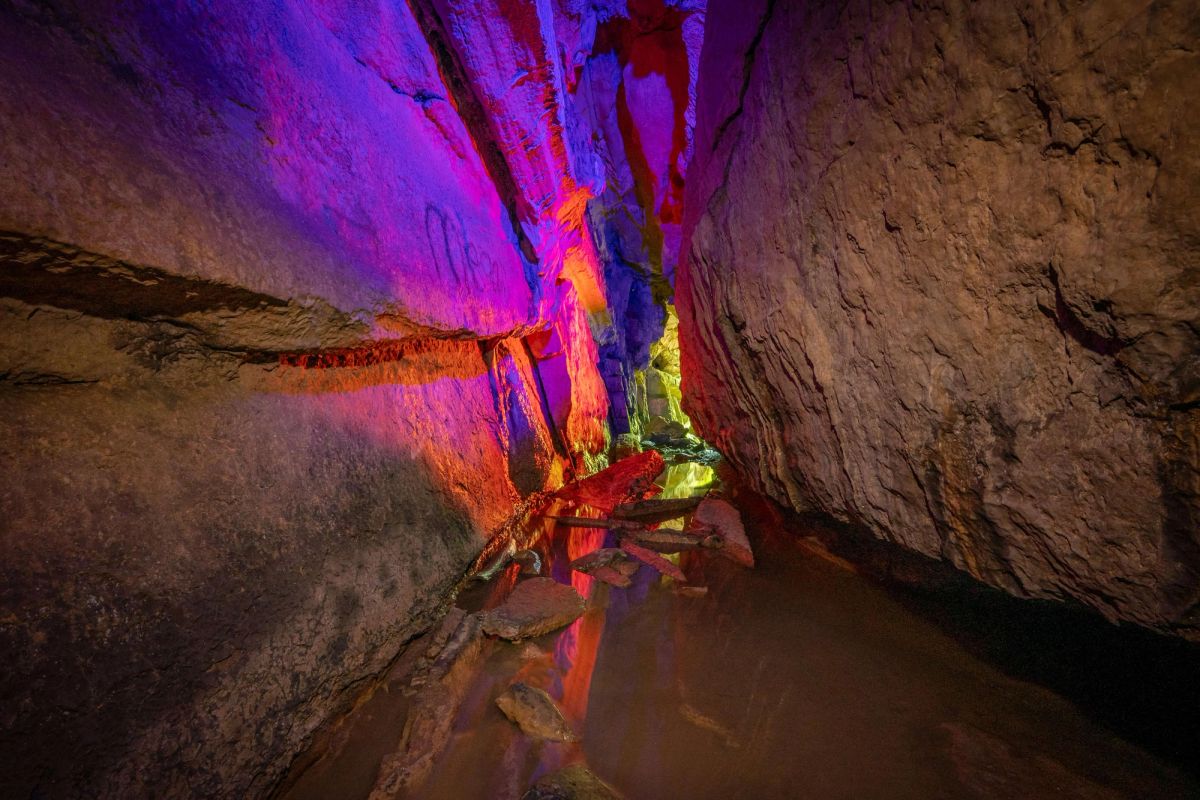 Interior details of The Cave at Sojourn Lodging