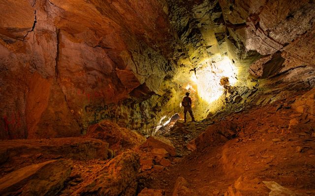 Interior details of The Cave at Sojourn Lodging
