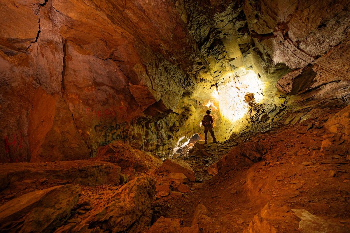 Interior details of The Cave at Sojourn Lodging