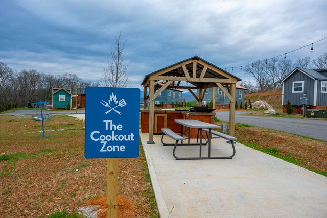 Community grilling stations at the Cookout Zone at Sojourn Lodging