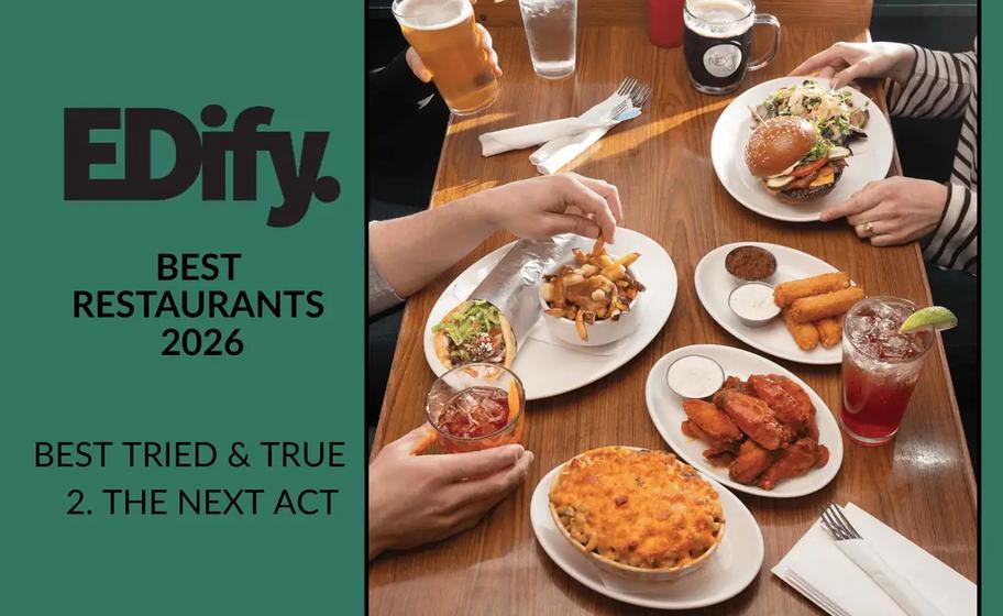 Award-winning burger at The Next Act