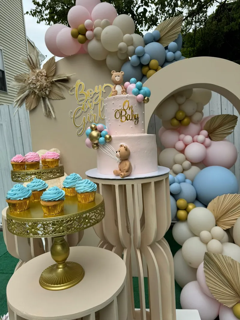 Unknown Gender Reveal Dessert Display