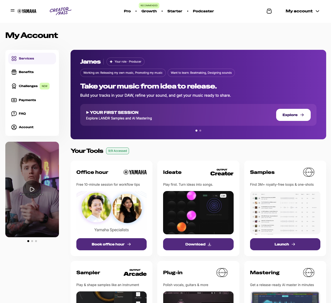 Your Yamaha Creator Pass just got more personal
