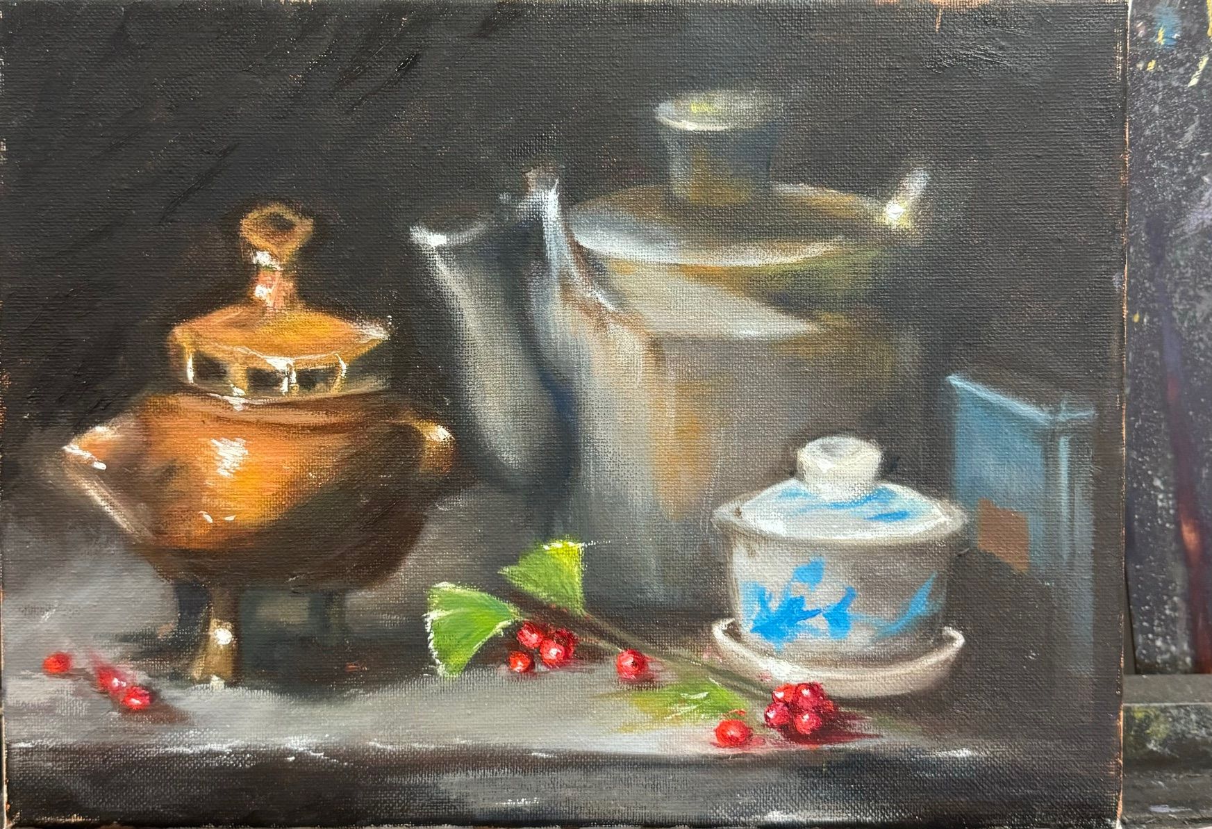 Tea Time — Oil on canvas by Shue Snyder