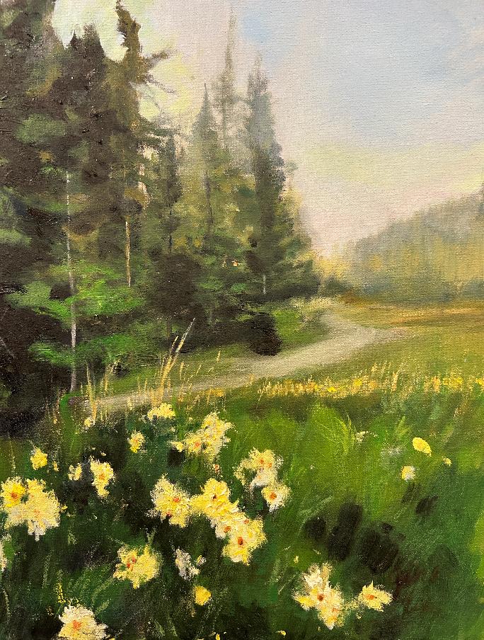Lost in Mountain — Oil on canvas by Gina Lin