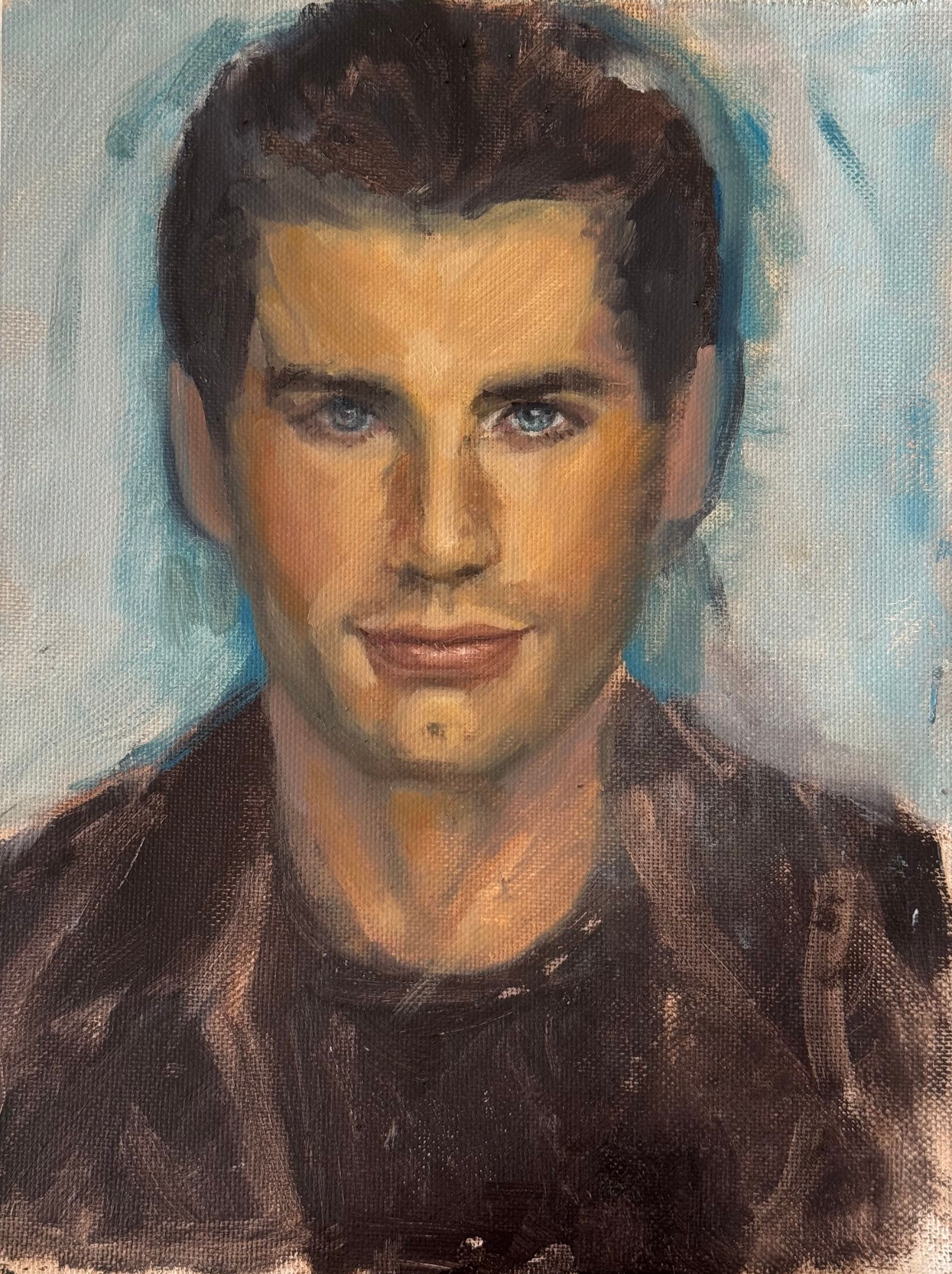 John Travolta — Oil on canvas by Shue Snyder