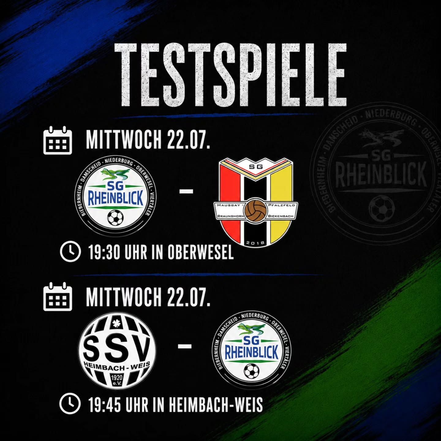 Testspiele im Juli