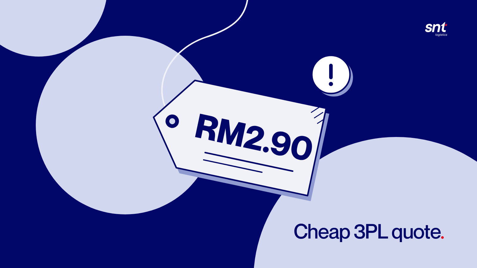 A large price tag on a string reading RM2.90, with a warning badge beside it.