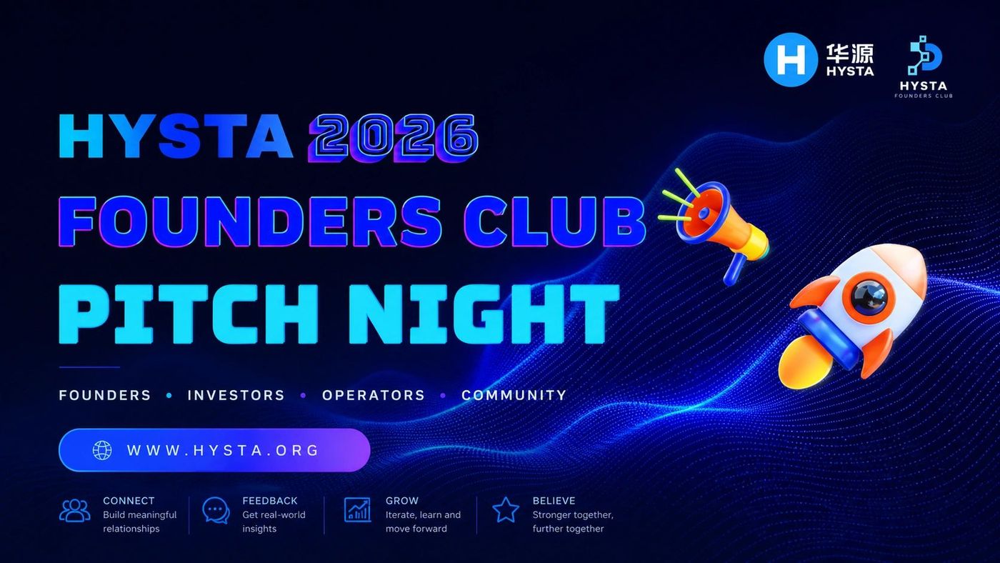 HYSTA Founders Club Pitch Night #1 — 2026 Kickoff