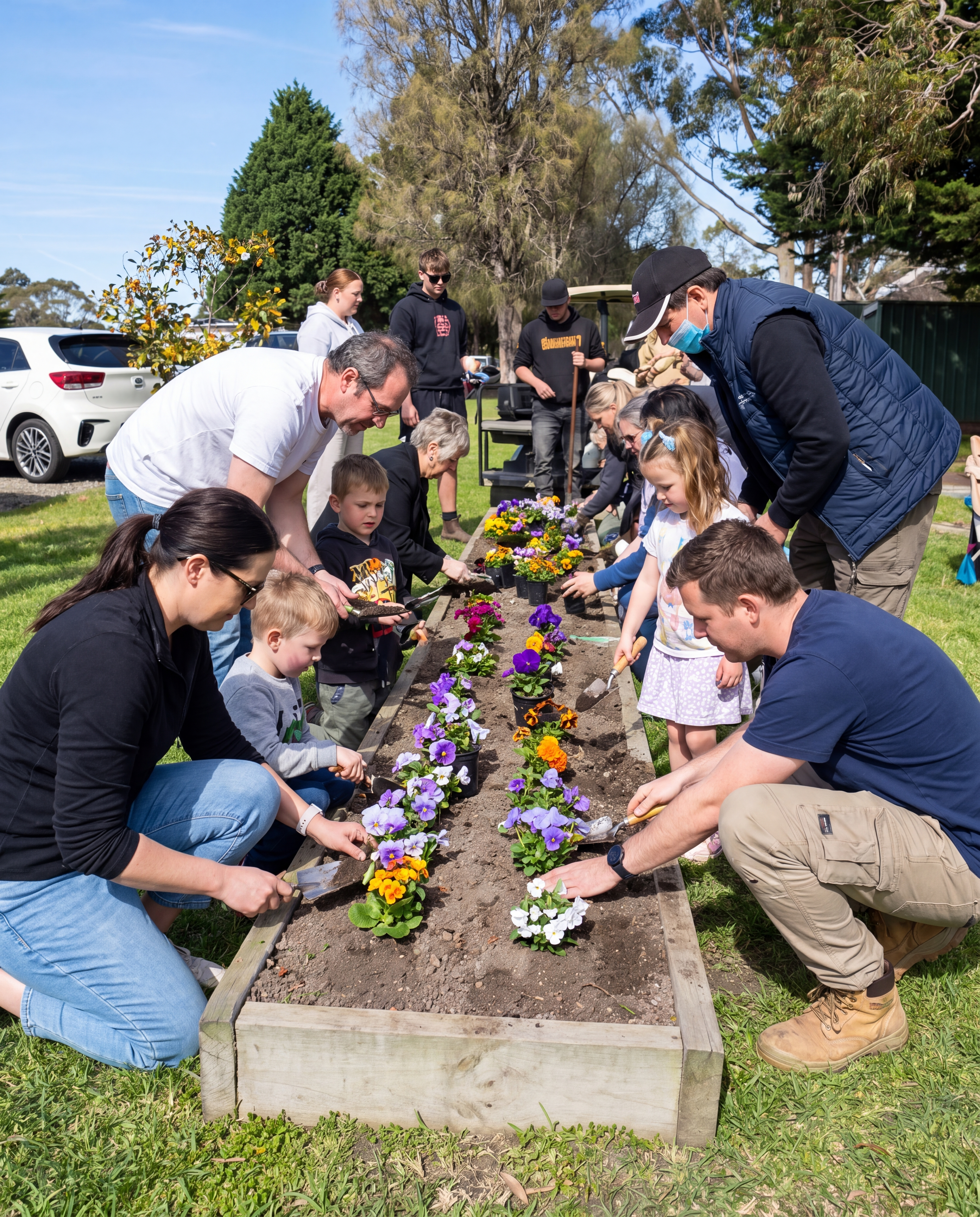 Community Flower Planting at Mornington Green Living Legacy Gardens