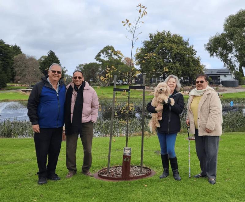 Mornington Green Photos: A Family Planting a Pet Living Legacy Tree.