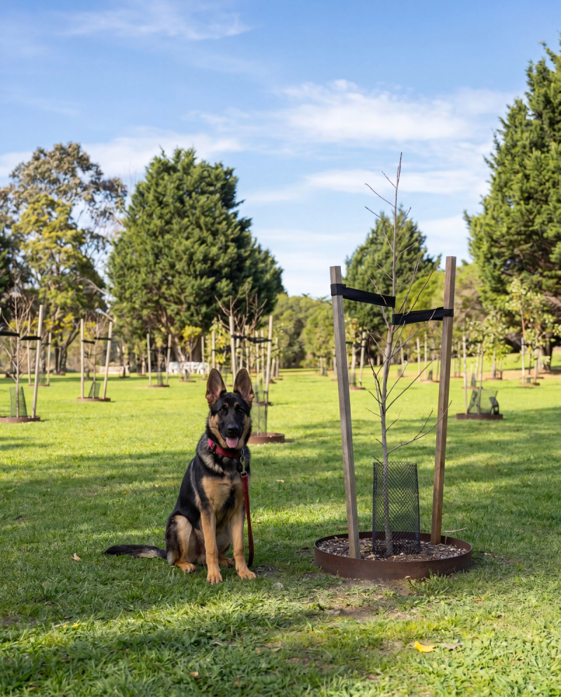 Mornington Green Photos: A Family Planting a Pet Living Legacy Tree.