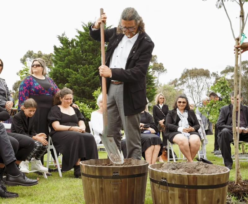 Mornington Green Photos: Memorial Tree Planting Process by Family.