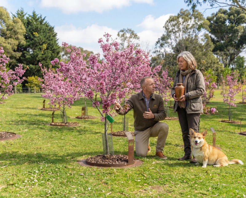 legacy planner showing the tree at garden for she's loved pet one