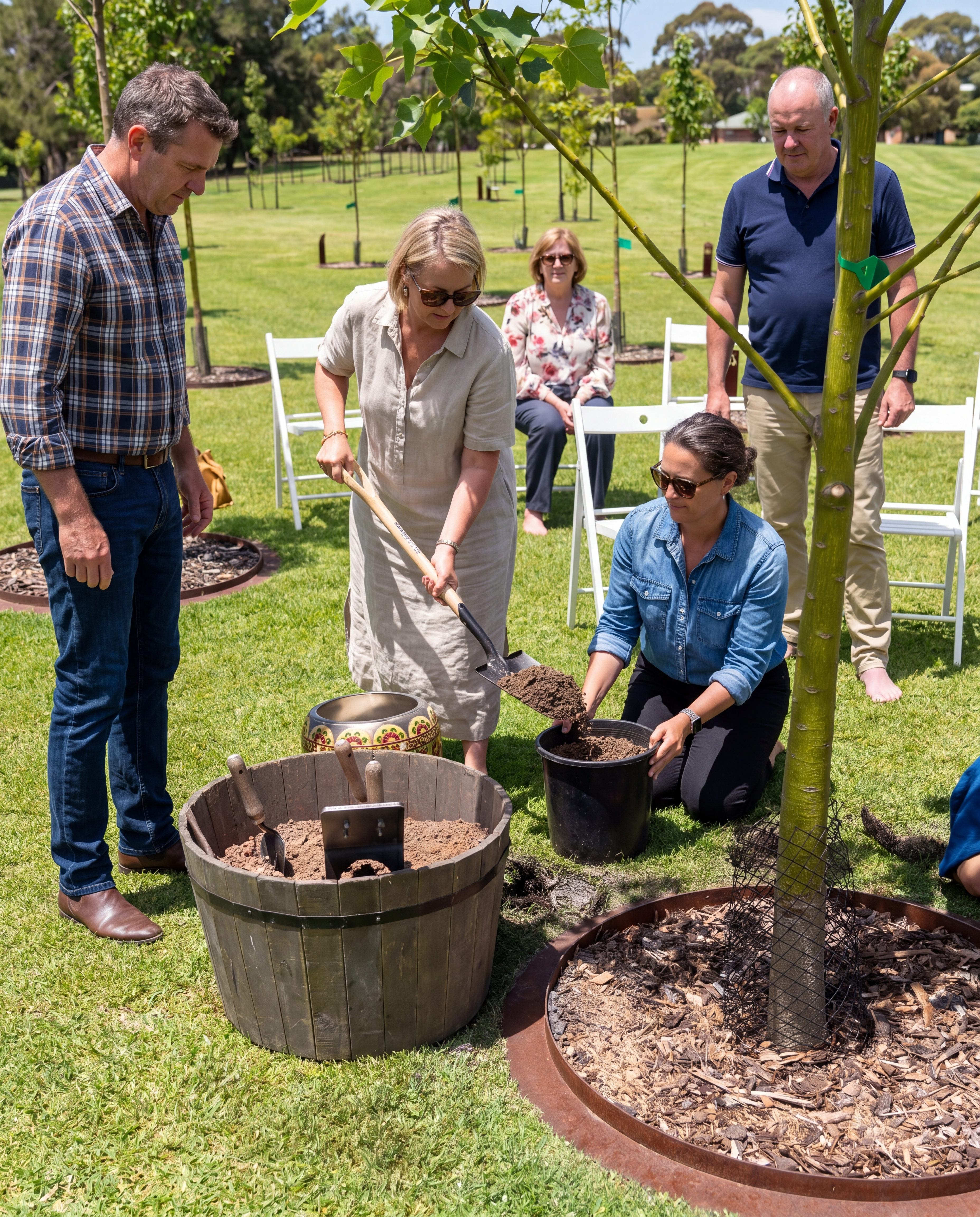 Mornington Green Photos: Tree Memorial Process by Family