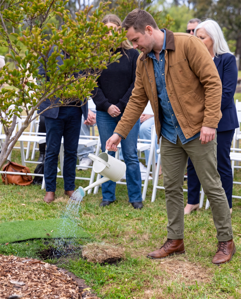 Mornington Green Photos: Memorial Tree Planting Process by Family.
